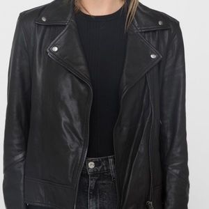 Genuine black leather BLDWN flint jacket